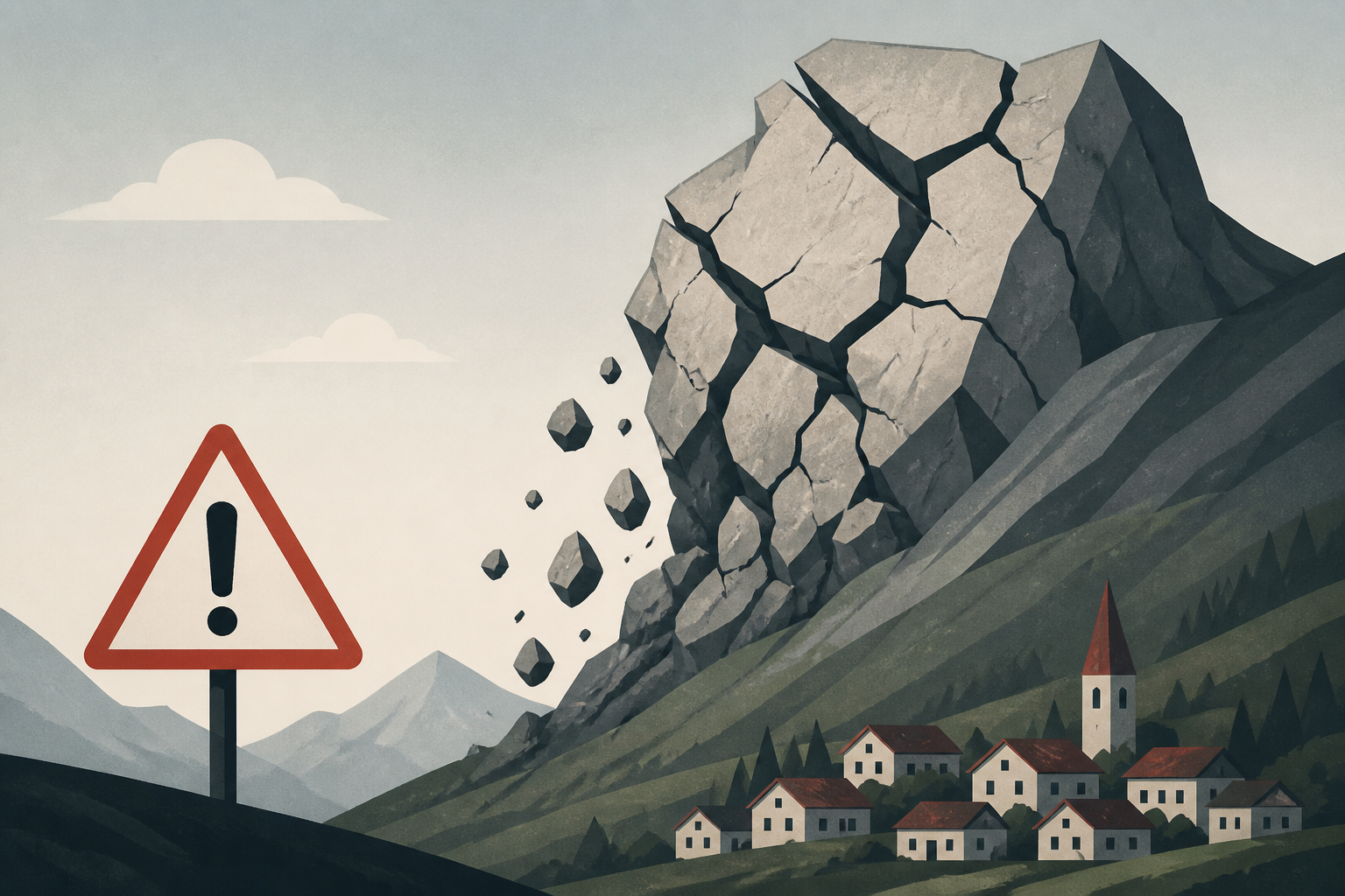 Swiss residents fear mountain rock formation collapse
