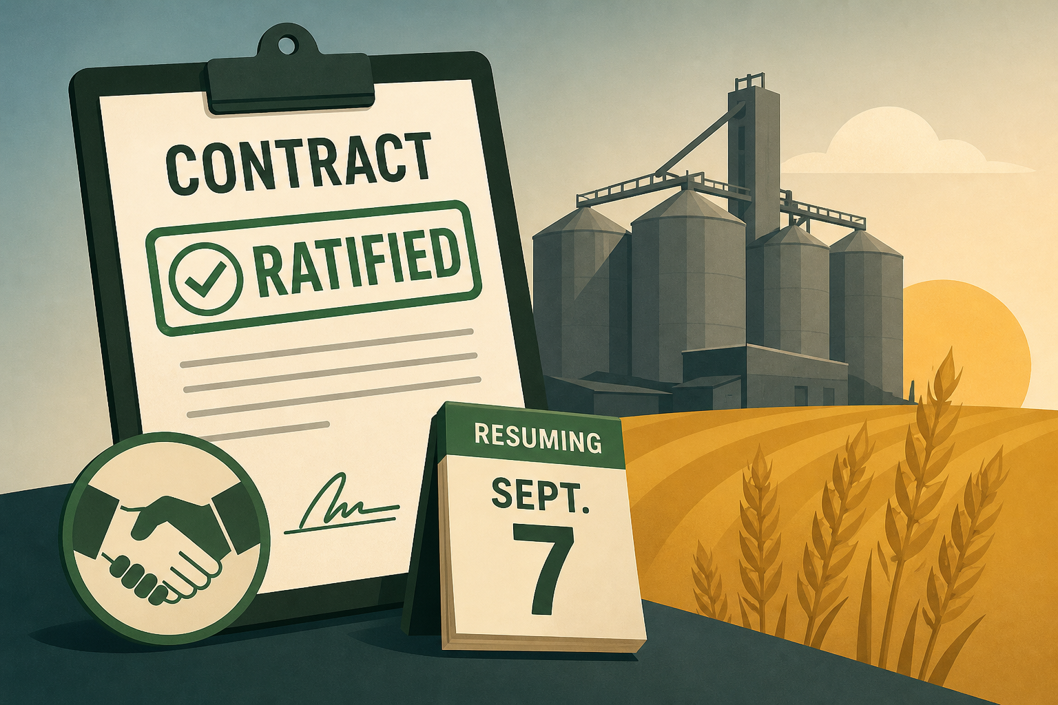 Cargill's Fort Morgan Union Members Ratify Contract: Harvesting to Resume Sept. 7