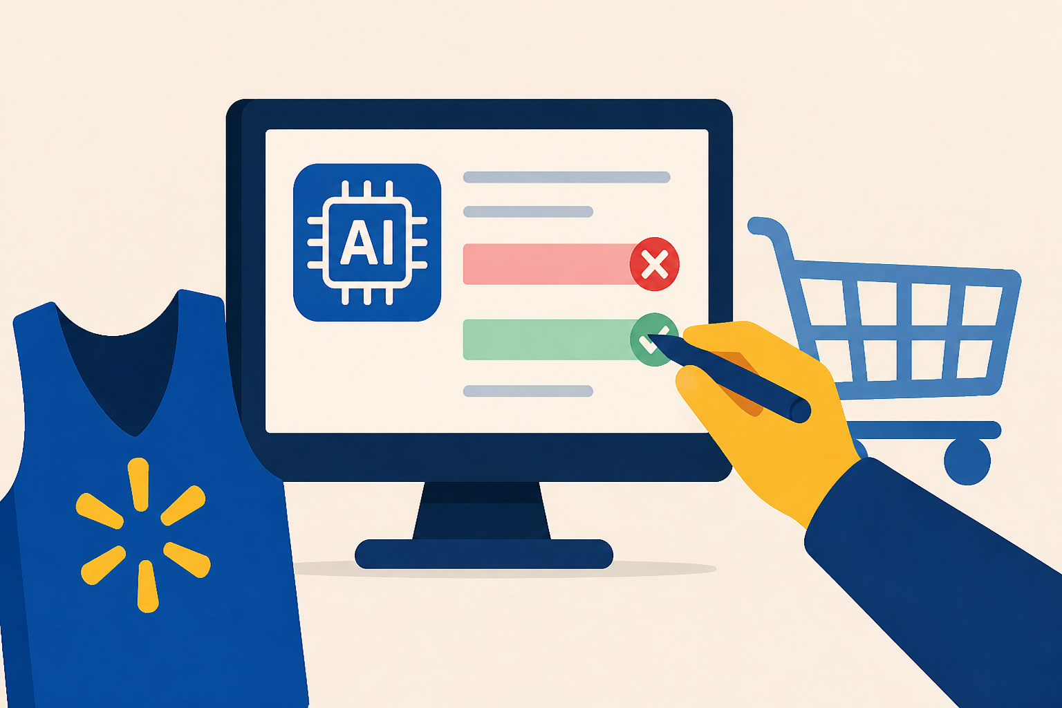 Walmart store workers have a new responsibility: correcting AI errors