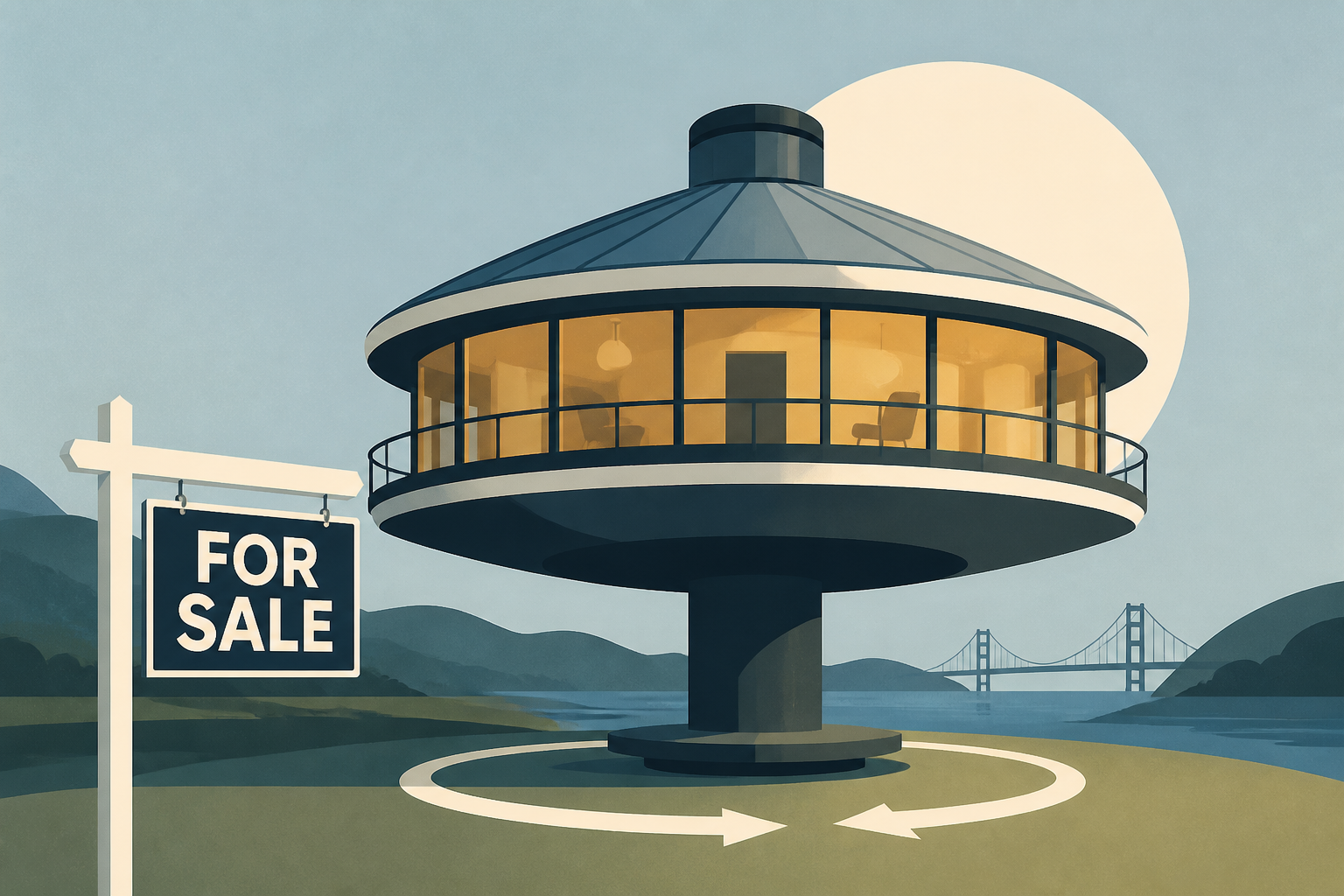Marin County's famous spinning house is for sale for the first time