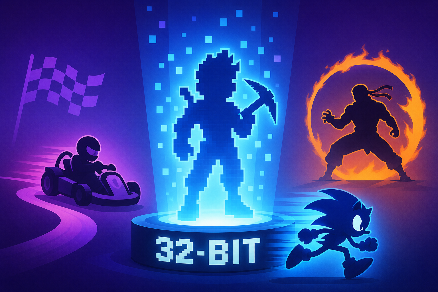 Fortnite Goes 32-Bit to Reveal New Gaming Legend Season With Legally Distinct Mario Kart, Mortal Kombat Parodies, Plus Actual Sonic the Hedgehog