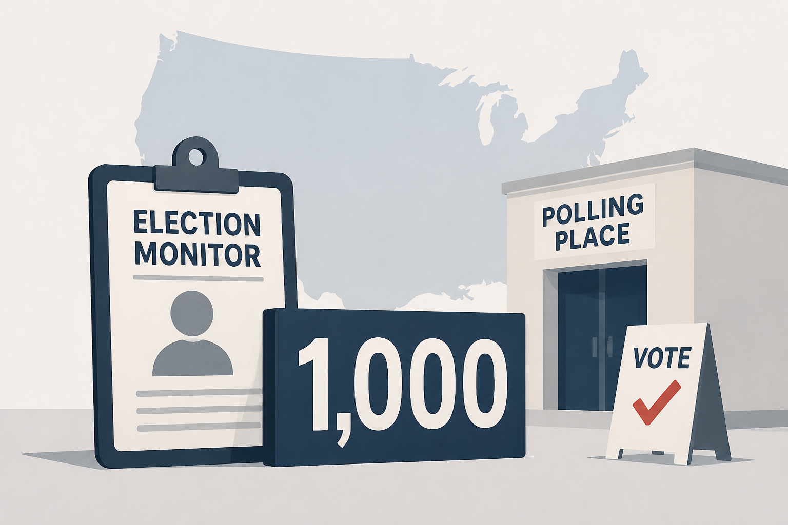 Justice Department to send a record 1,000 monitors to polling places in midterm elections