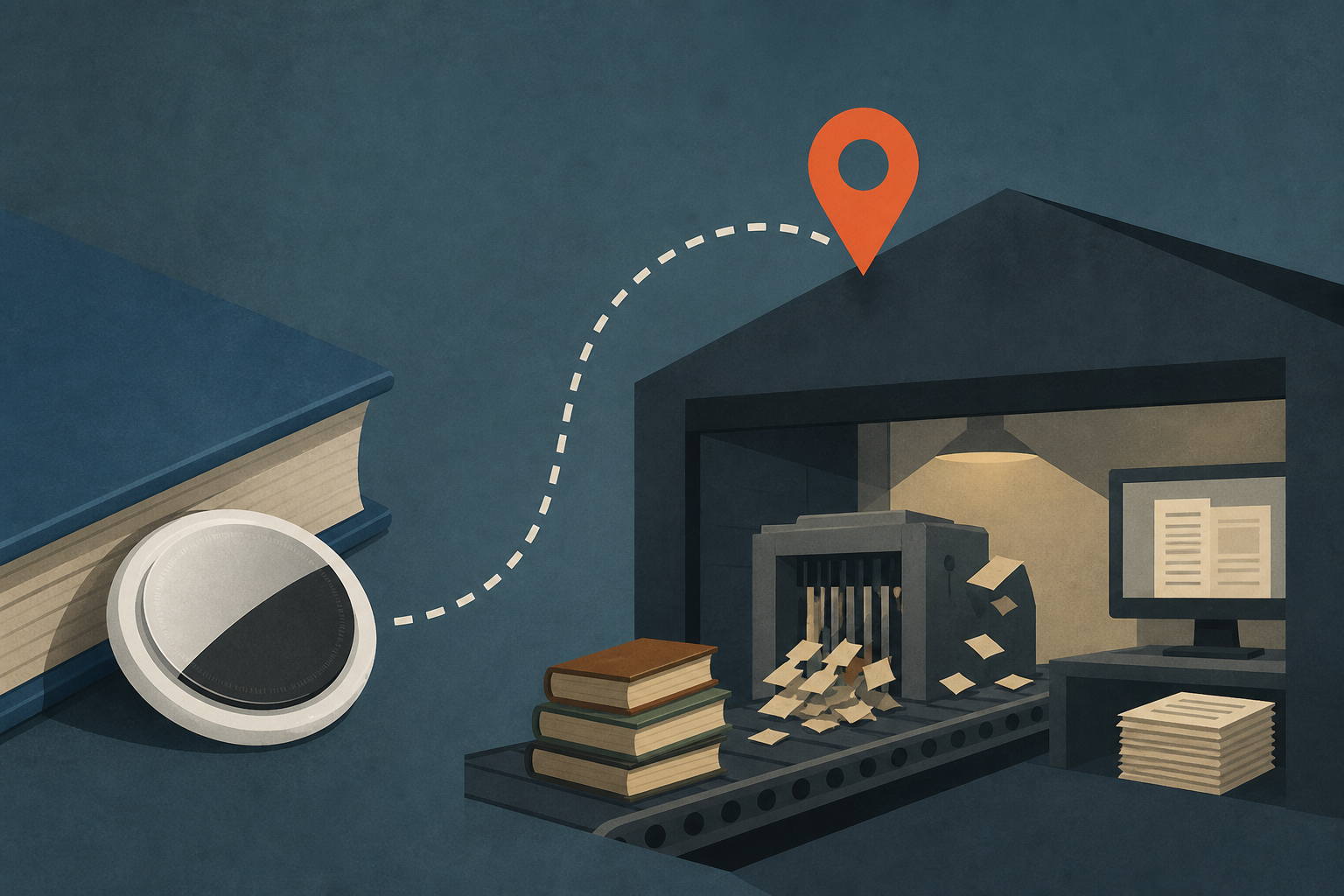 How an AirTag planted by a reporter led to a secret Amazon site where old books are cut apart and scanned