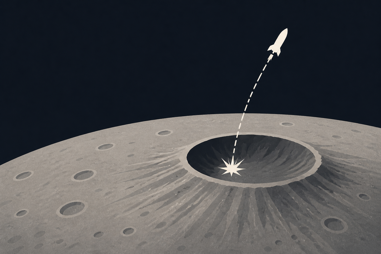 New images show moon crater carved by SpaceX rocket