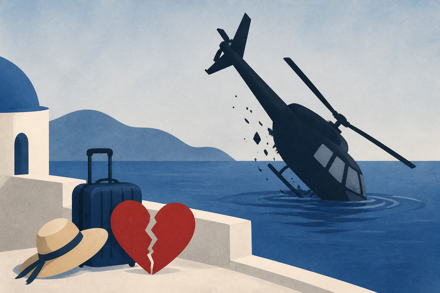 British couple on honeymoon killed in helicopter crash on Greek island