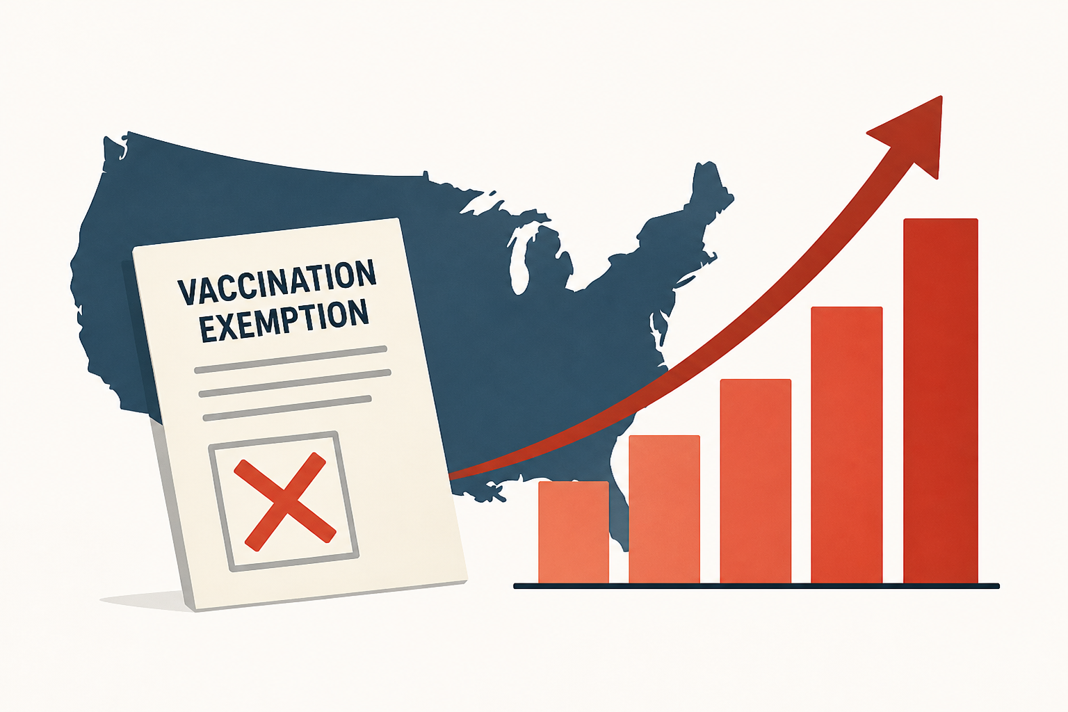 Vaccination exemption rates for US kindergartners hit record high