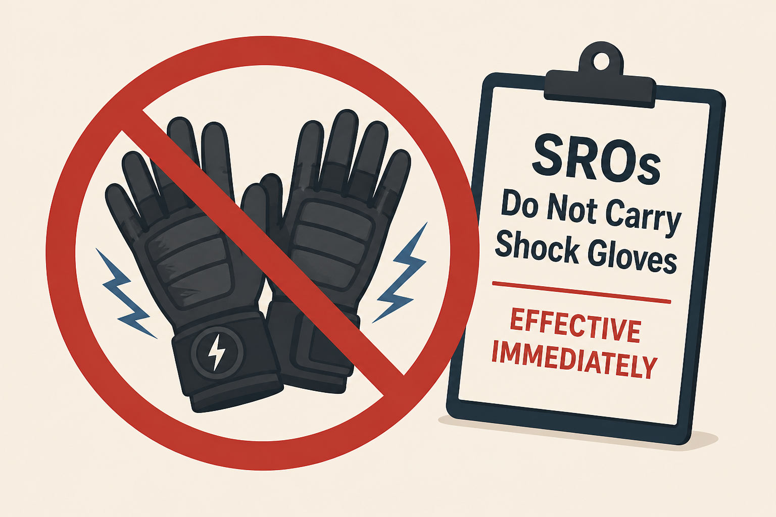 OPS requests SROs to not carry shock gloves, effective immediately