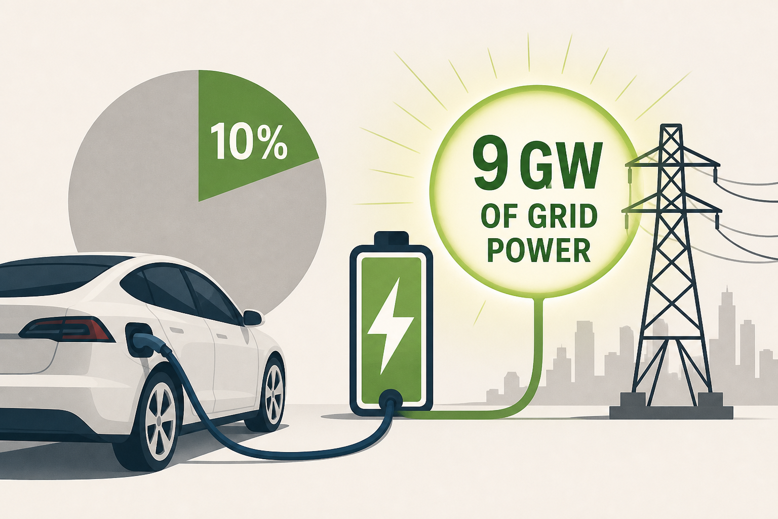 Just 10% of California’s EVs could provide 9 GW of grid power