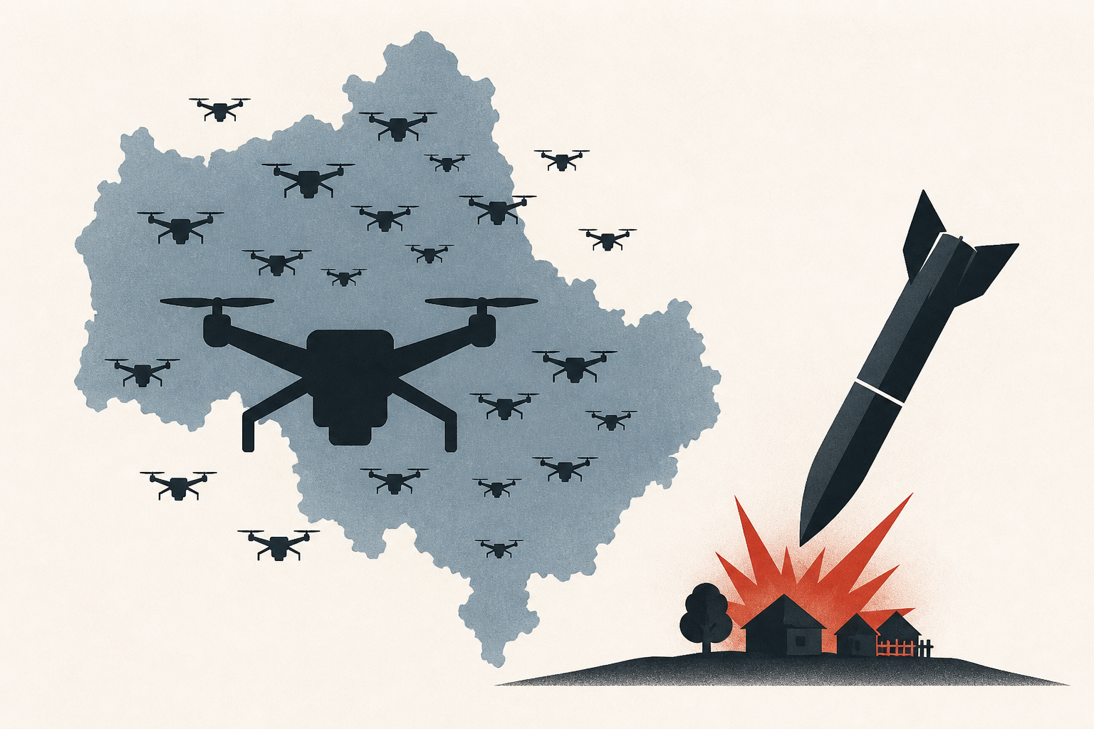 The Moscow region is hit by almost 800 drones as Russian missiles kill 10 in a Ukrainian village