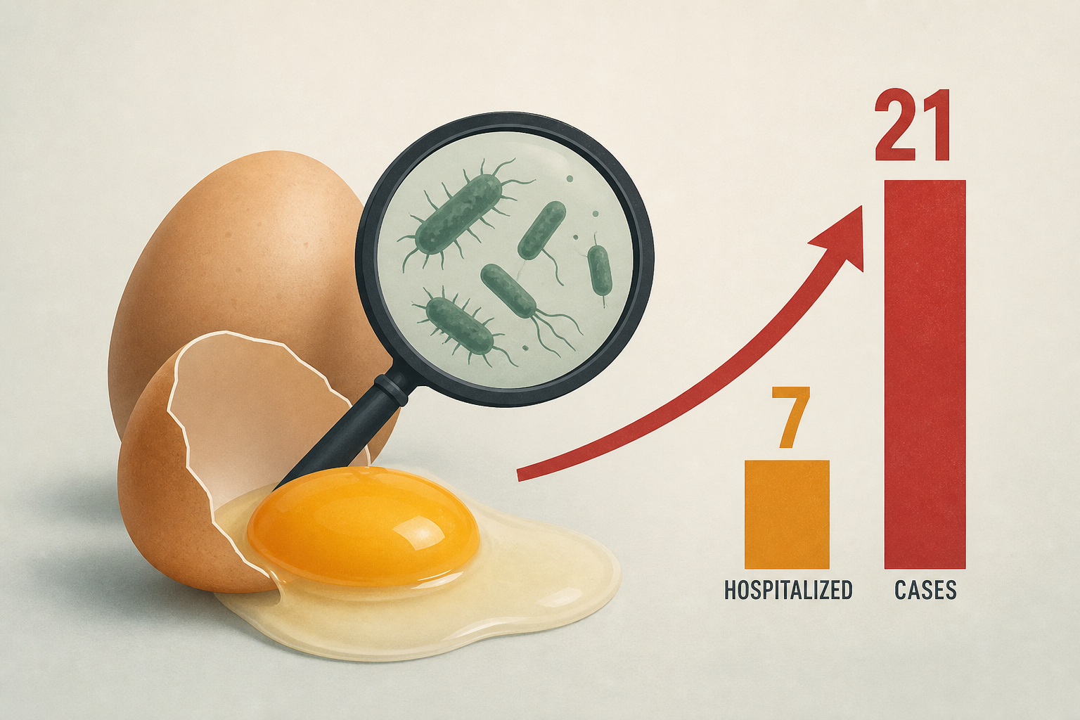Local salmonella outbreak tied to raw eggs grows to 21 cases, 7 hospitalized