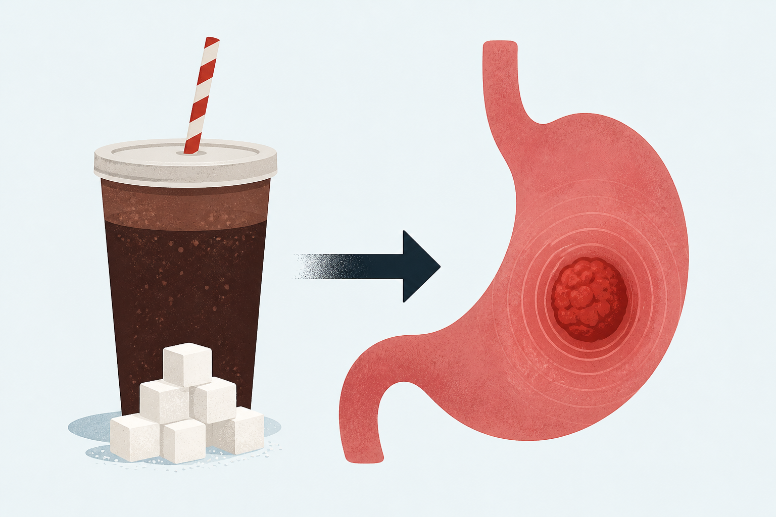 Sugar-Sweetened Beverages Linked to Stomach Cancer For The First Time