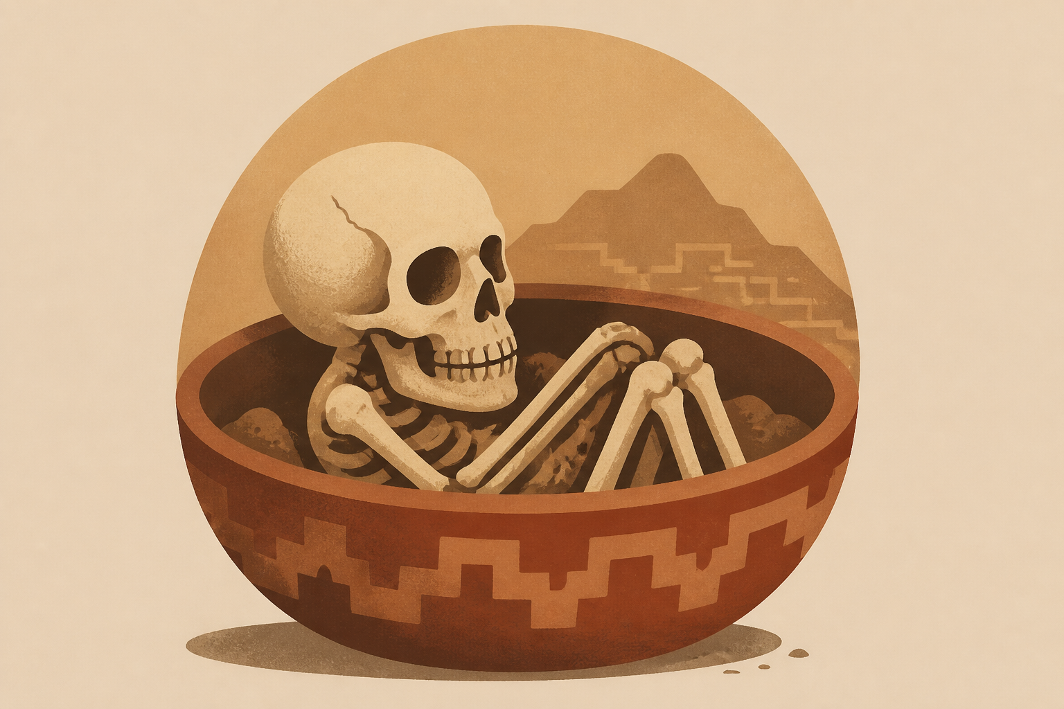 Archaeologists unveil skeletal remains believed to be ritual offering in Peru