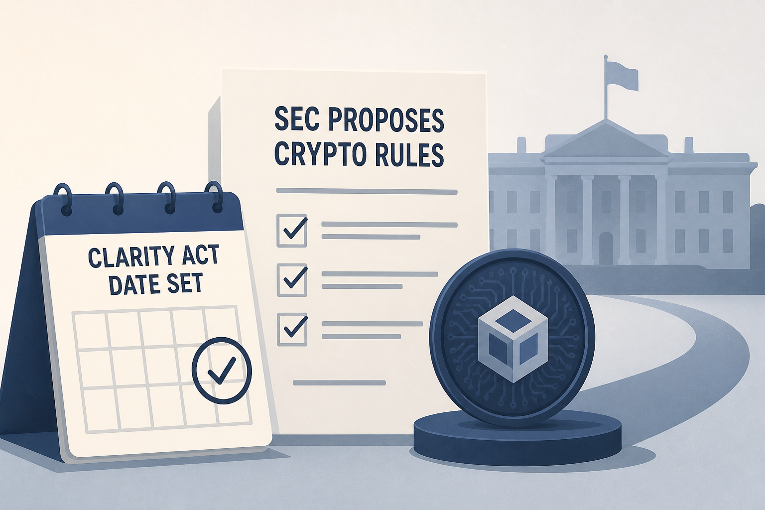 Clarity Act Date Set, SEC Proposes Crypto Rules Ahead Of White House Summit