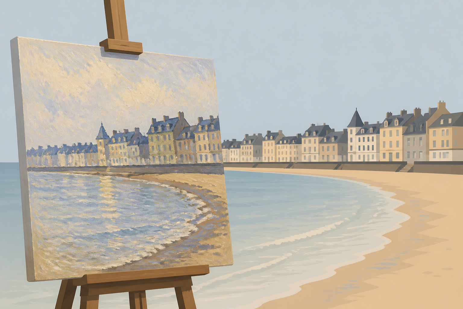 Normandy beach town has hardly changed since Monet painted it : NPR