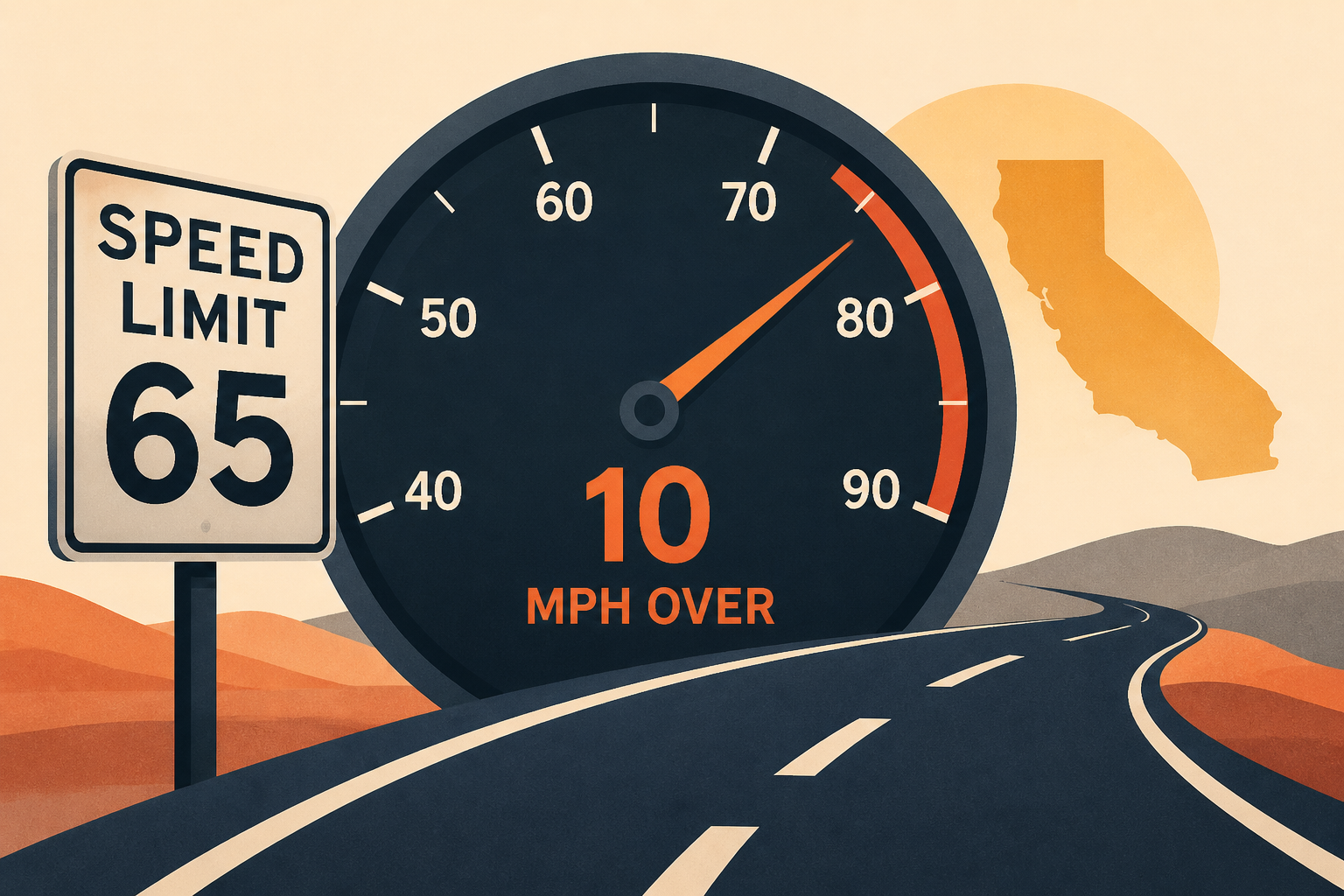 California drivers admit to regularly driving 10 mph over speed limit