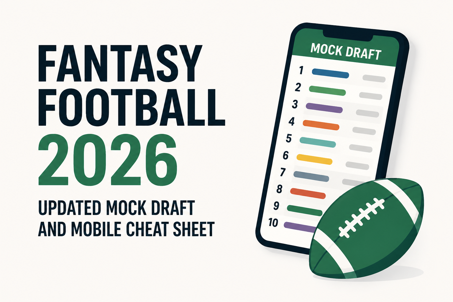 Fantasy Football 2026 Updated Mock Draft and Mobile Cheat Sheet