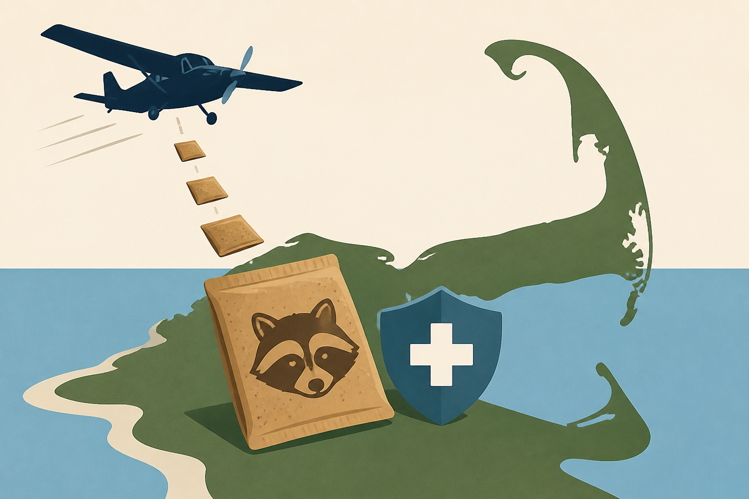 Packets being dropped on the Cape are rabies vaccines for raccoons