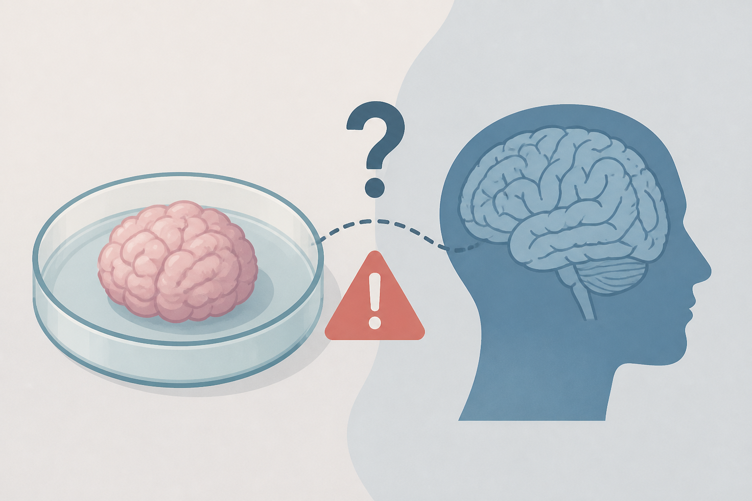 Lab-grown minibrains may not develop like real brains do, posing potential problems for research