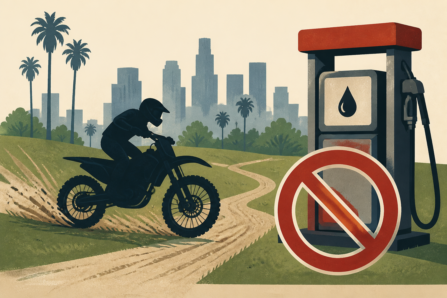 Chase: Wild LA dirt bike pursuit ends after suspect cuts through parks, tries to refuel