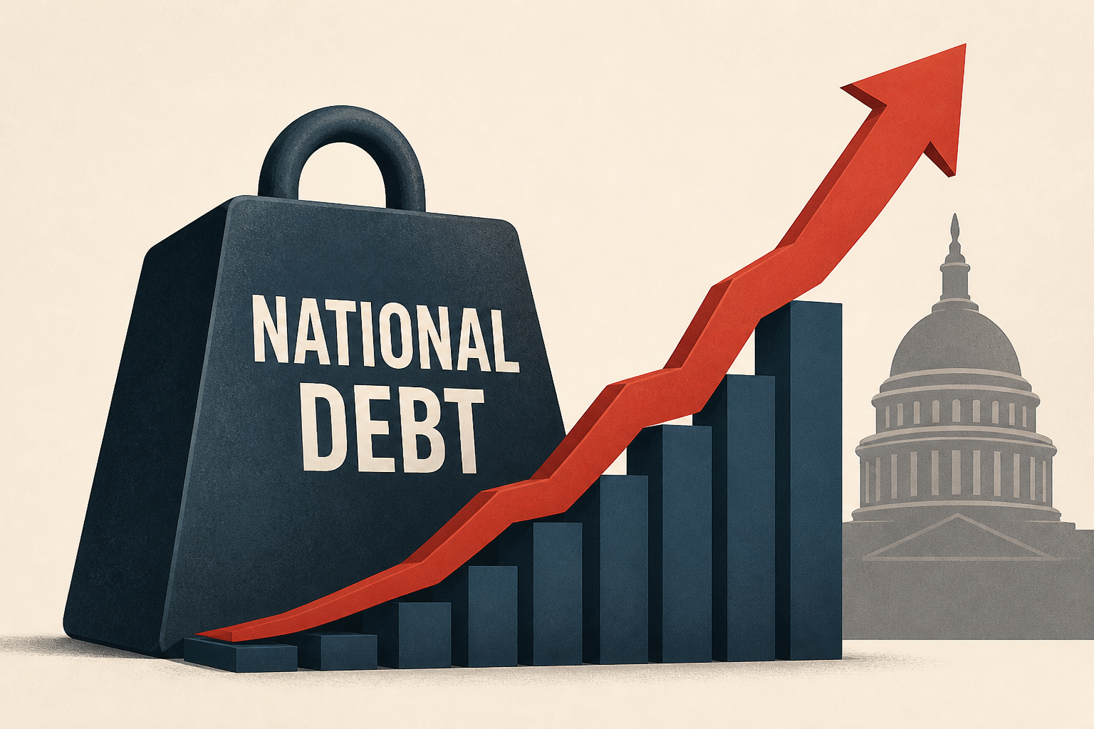 How much has the national debt grown under President Trump?