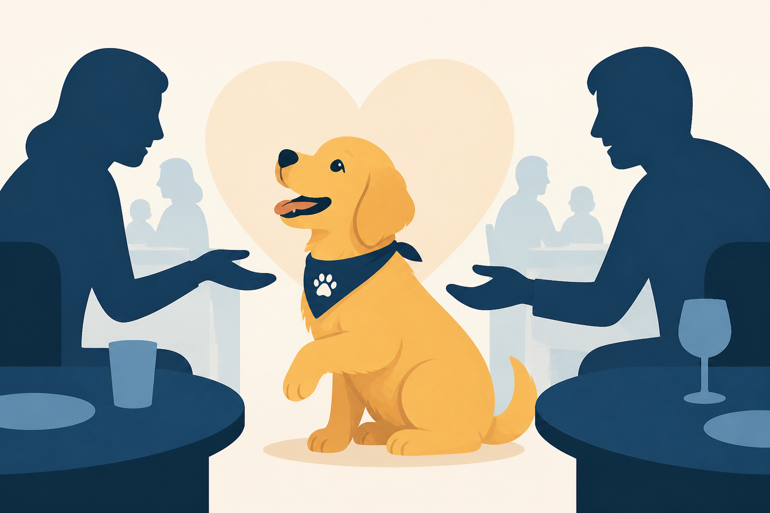 Golden Retriever Puppy Keeps Strangers Busy at Restaurant Greeting Everyone He Sees