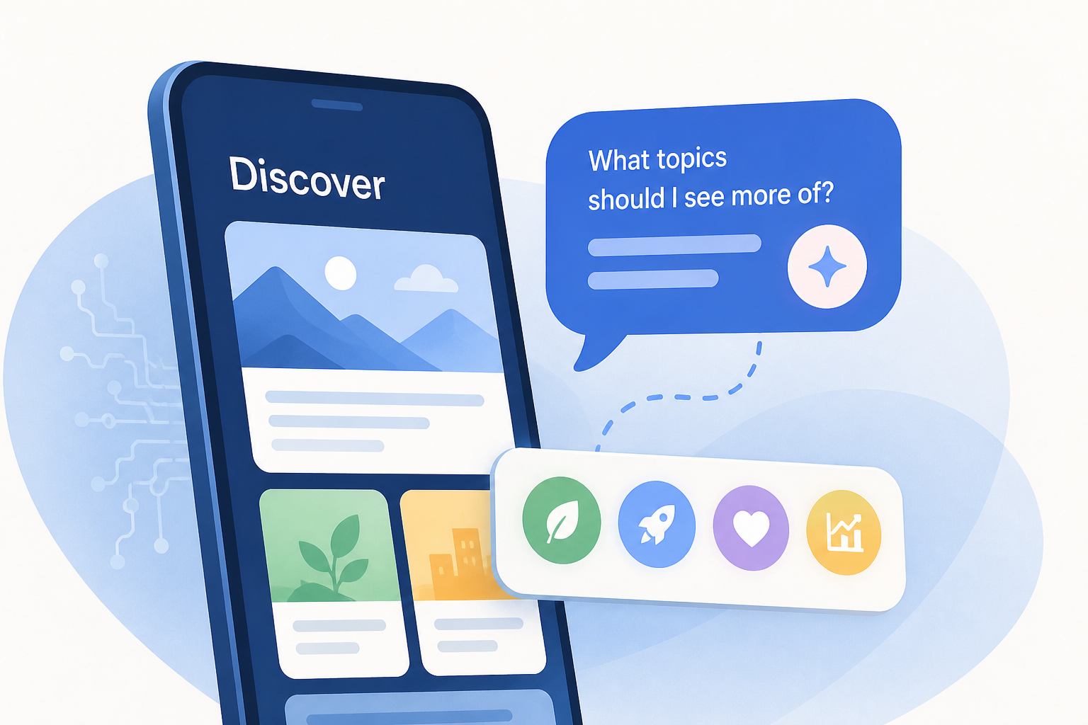 Google now lets you chat to customize Discover