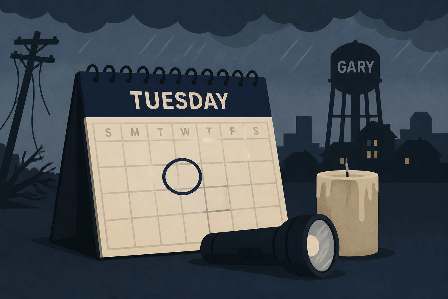 Gary, Indiana residents must wait until Tuesday for power, more than a week after storm knocked it out