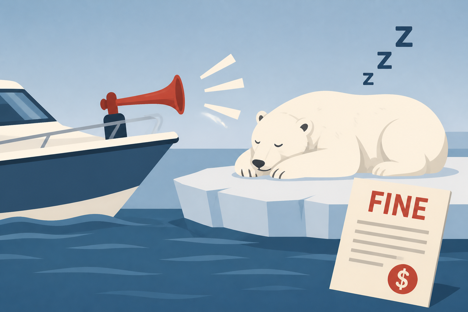 Norway boater's brazen use of horn to wake sleeping polar bear leads to fine
