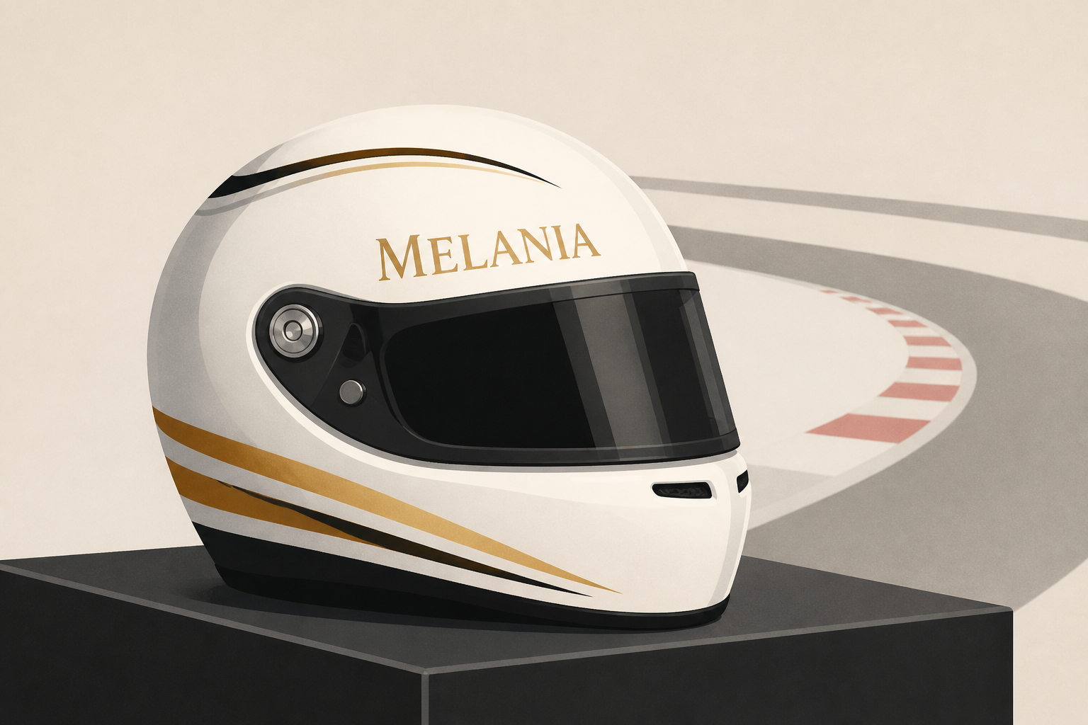 Melania Trump gets a new racing helmet ahead of 250 Grand Prix