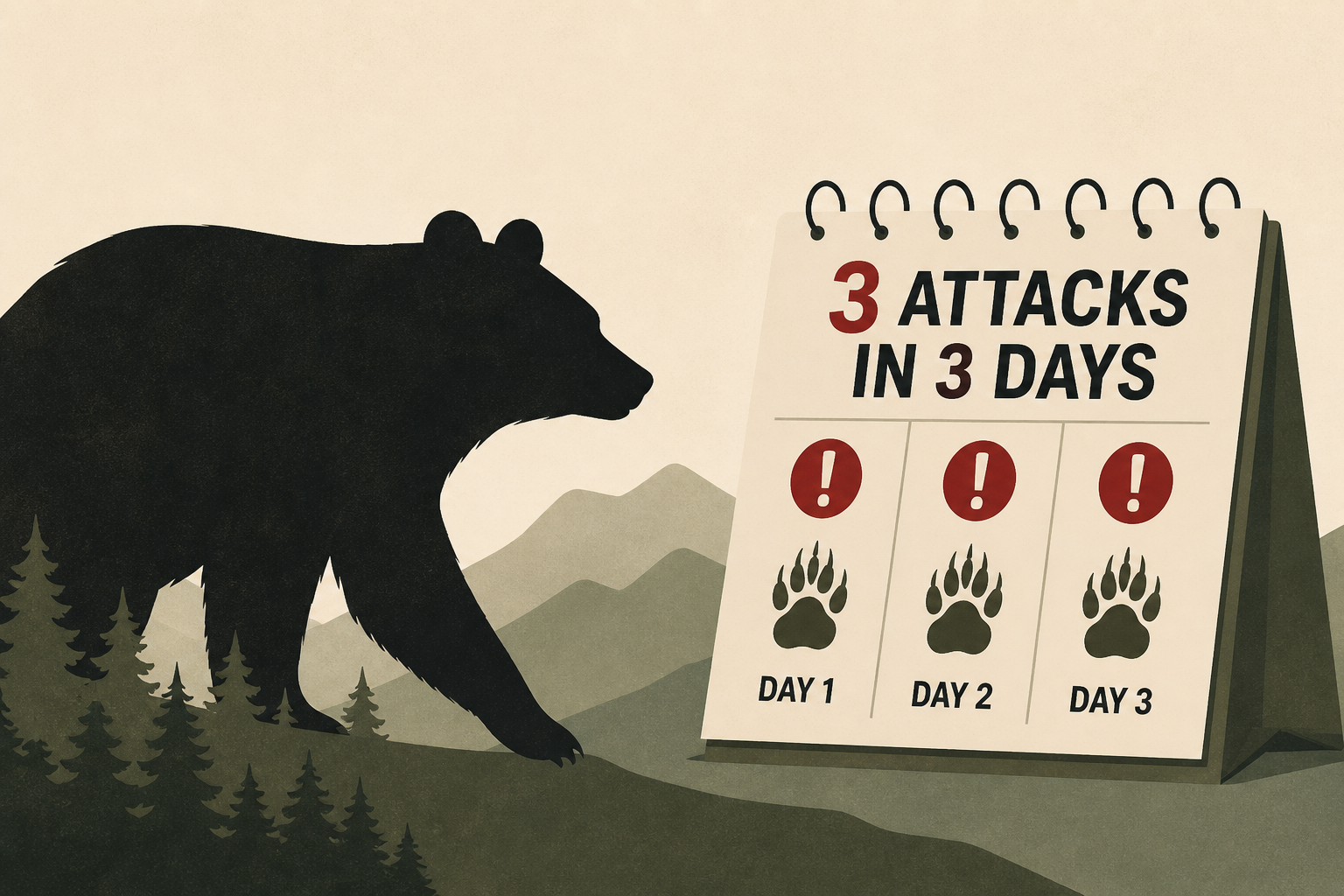 3 attacks in 3 days signal alarming jump in human-bear encounters: Officials