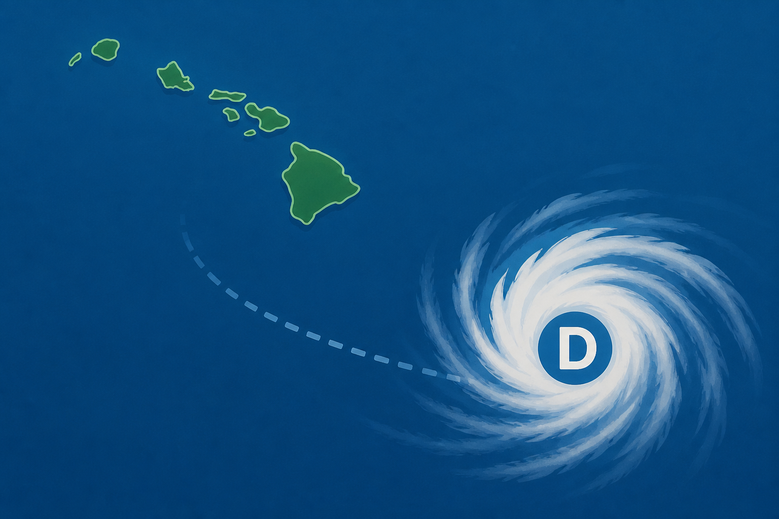 New tropical depression forms southeast of Hawaii