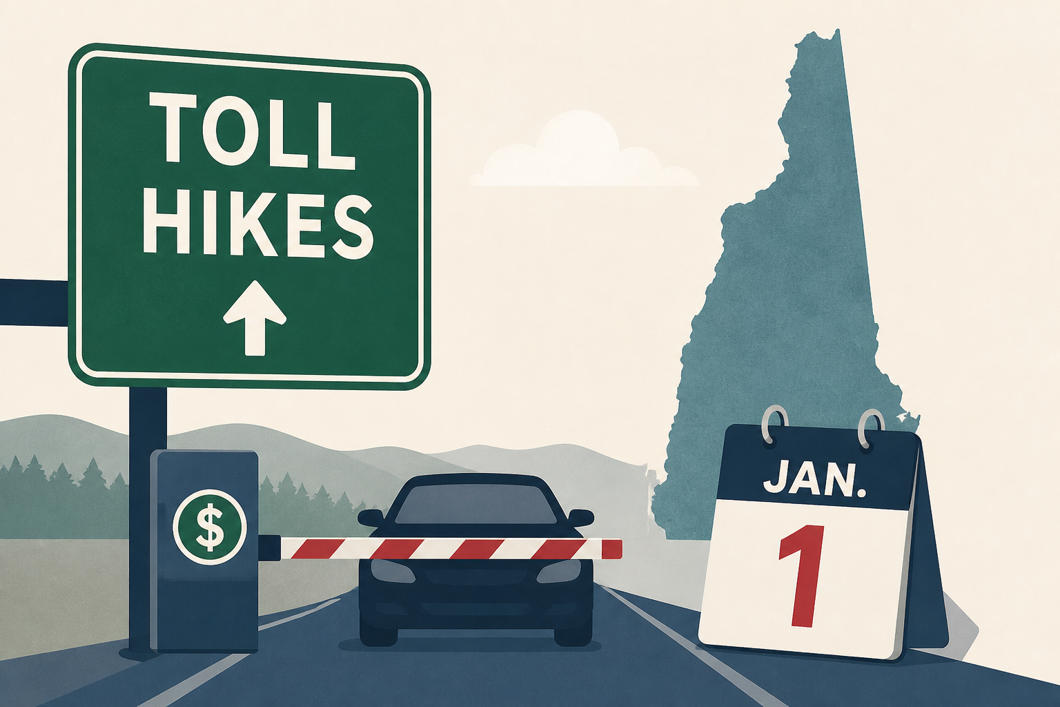 New toll hikes in New Hampshire to take effect Jan. 1