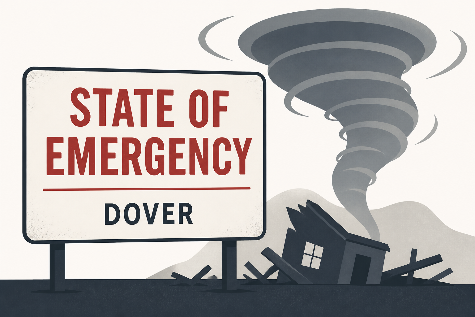 State of emergency declared in Dover due to damage following tornado warning