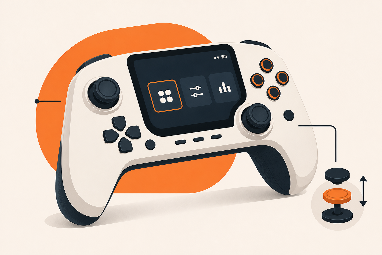 Genki’s new customizable controller has a big screen and adjustable buttons