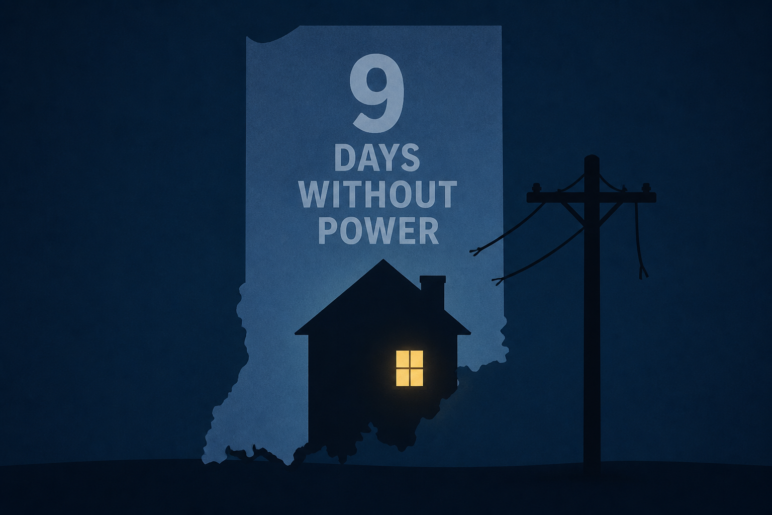 Indiana residents endure a ninth day without power : NPR