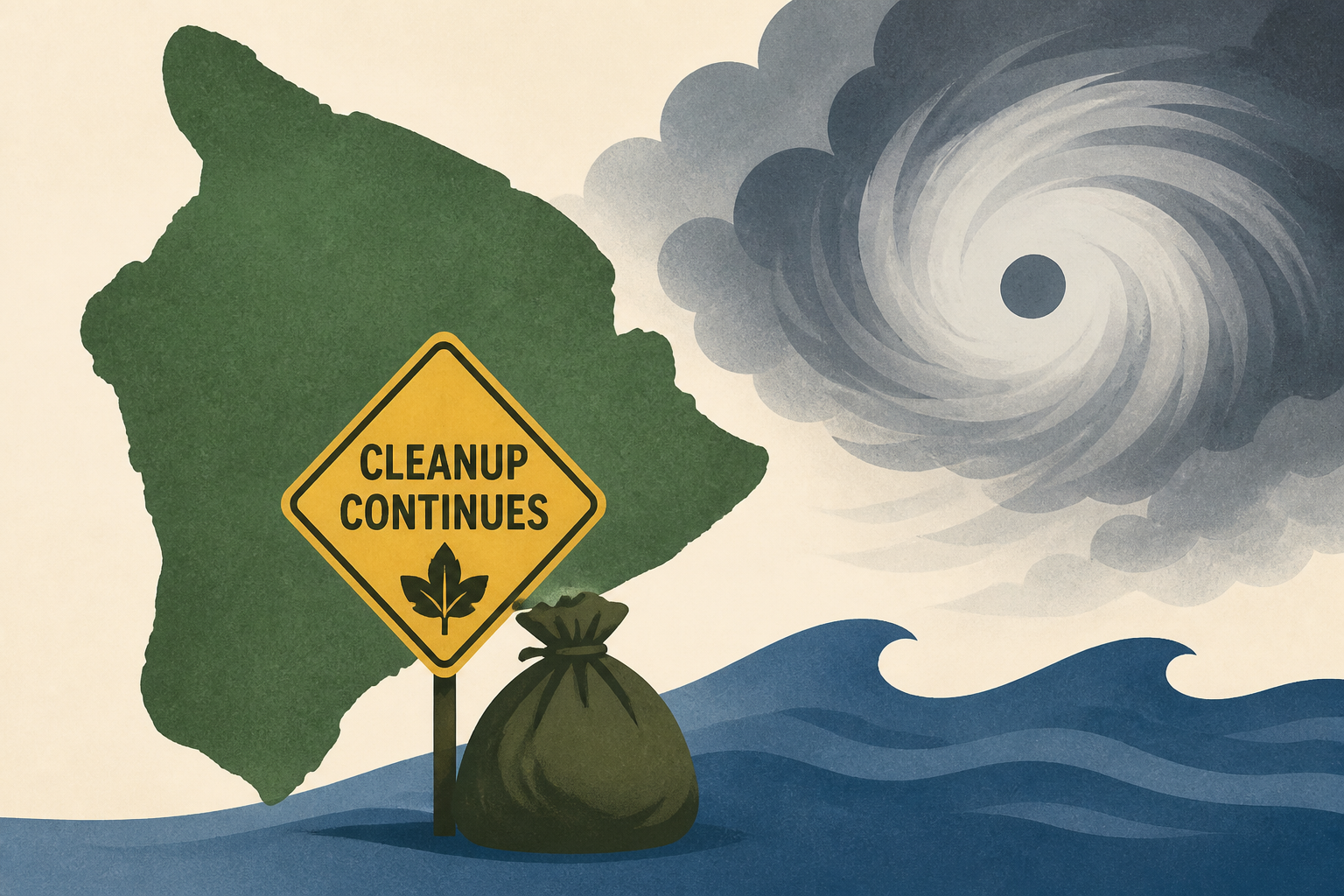 State braces for incoming storm as Lala cleanup continues on Hawaii Island