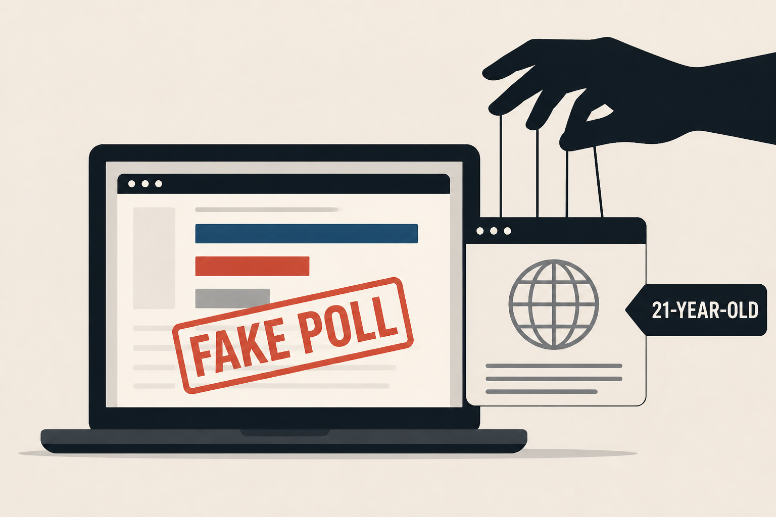 Website behind widely shared fake election polls run by 21-year-old