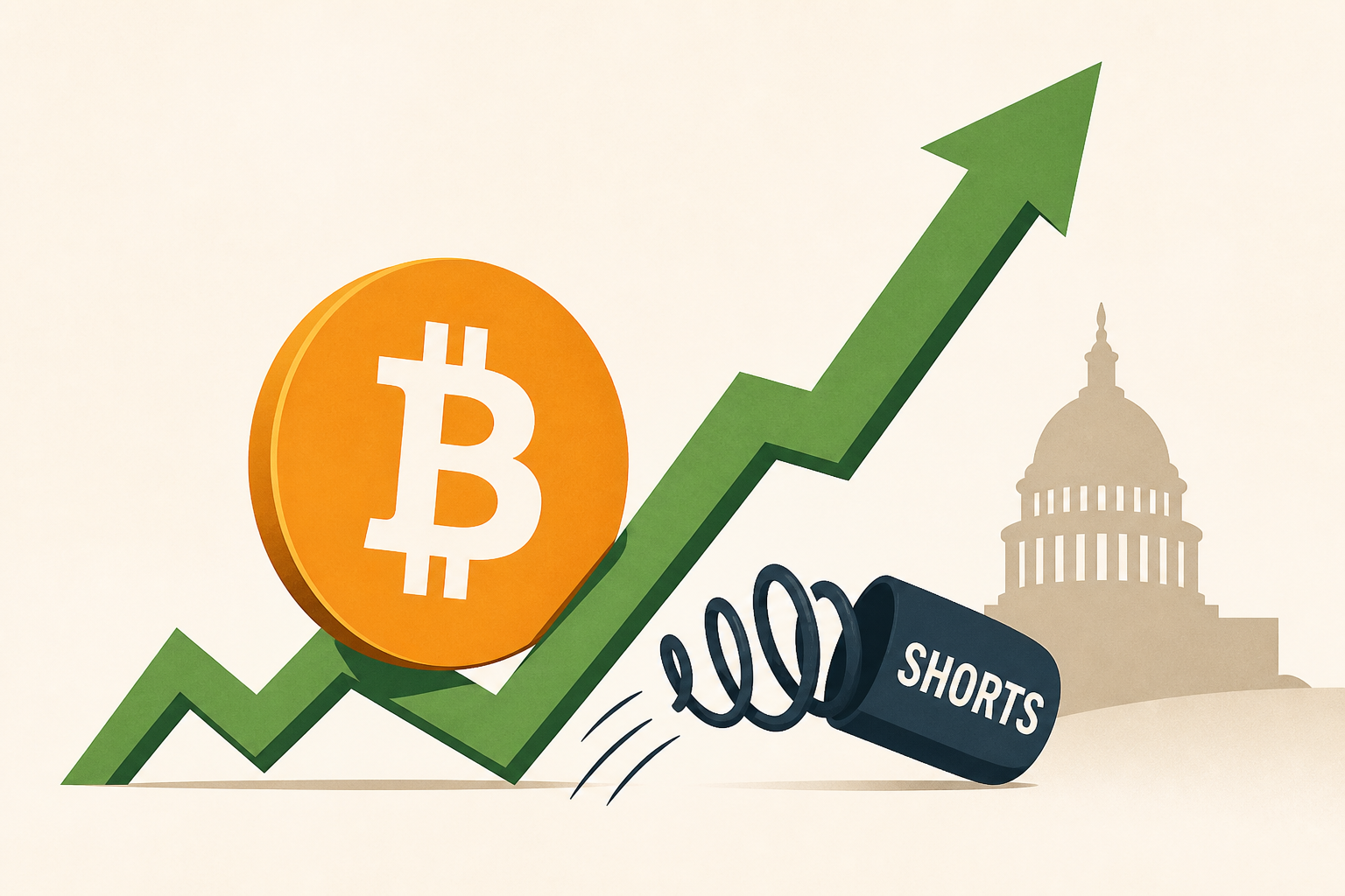 Bitcoin surges over 25% as shorts get squeezed and Washington leans into crypto