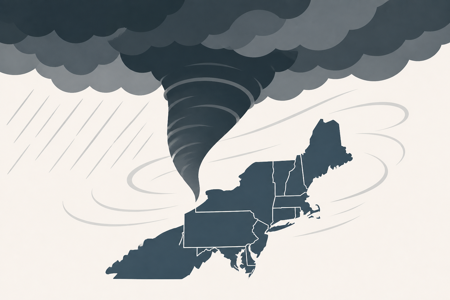 Storms and possible tornadoes pound the Northeast US