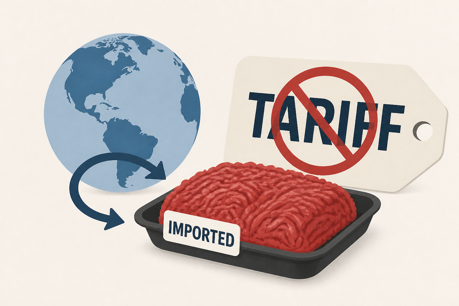 Trump to allow ground beef import without tariff