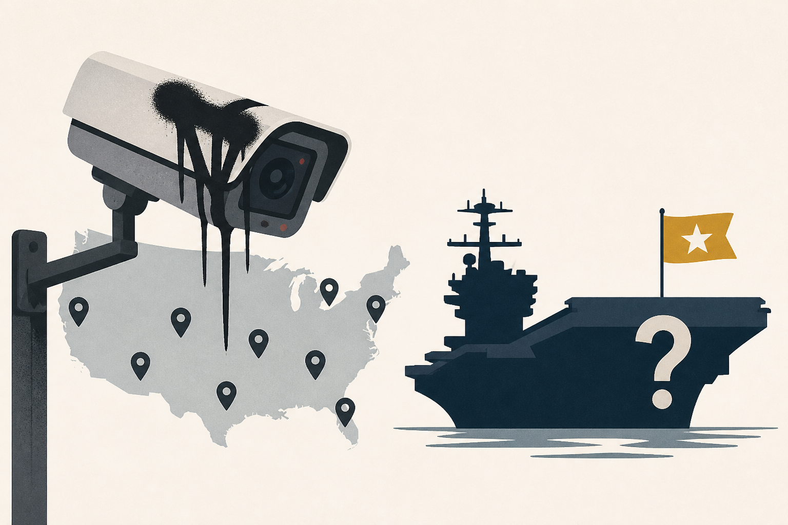 Flock camera vandals strike nationwide and navy carrier could honor Trump instead of hero: Morning Rundown