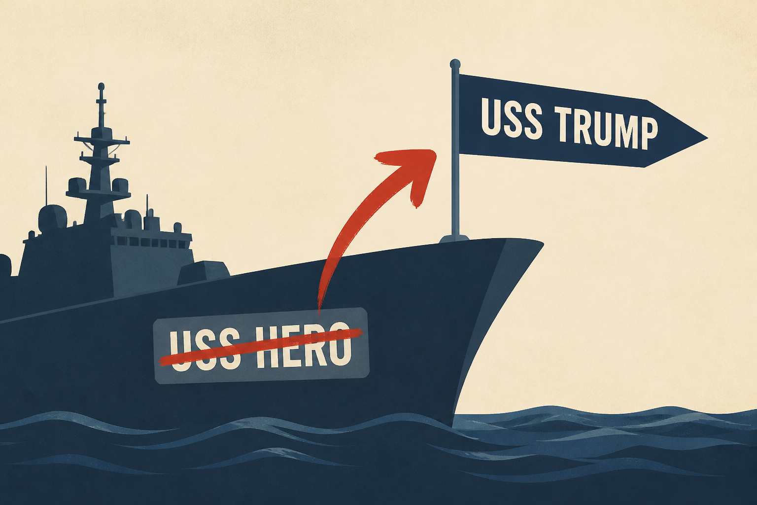 Navy In Talks To Rename Ship After Trump Instead Of WWII Hero, Reports Say