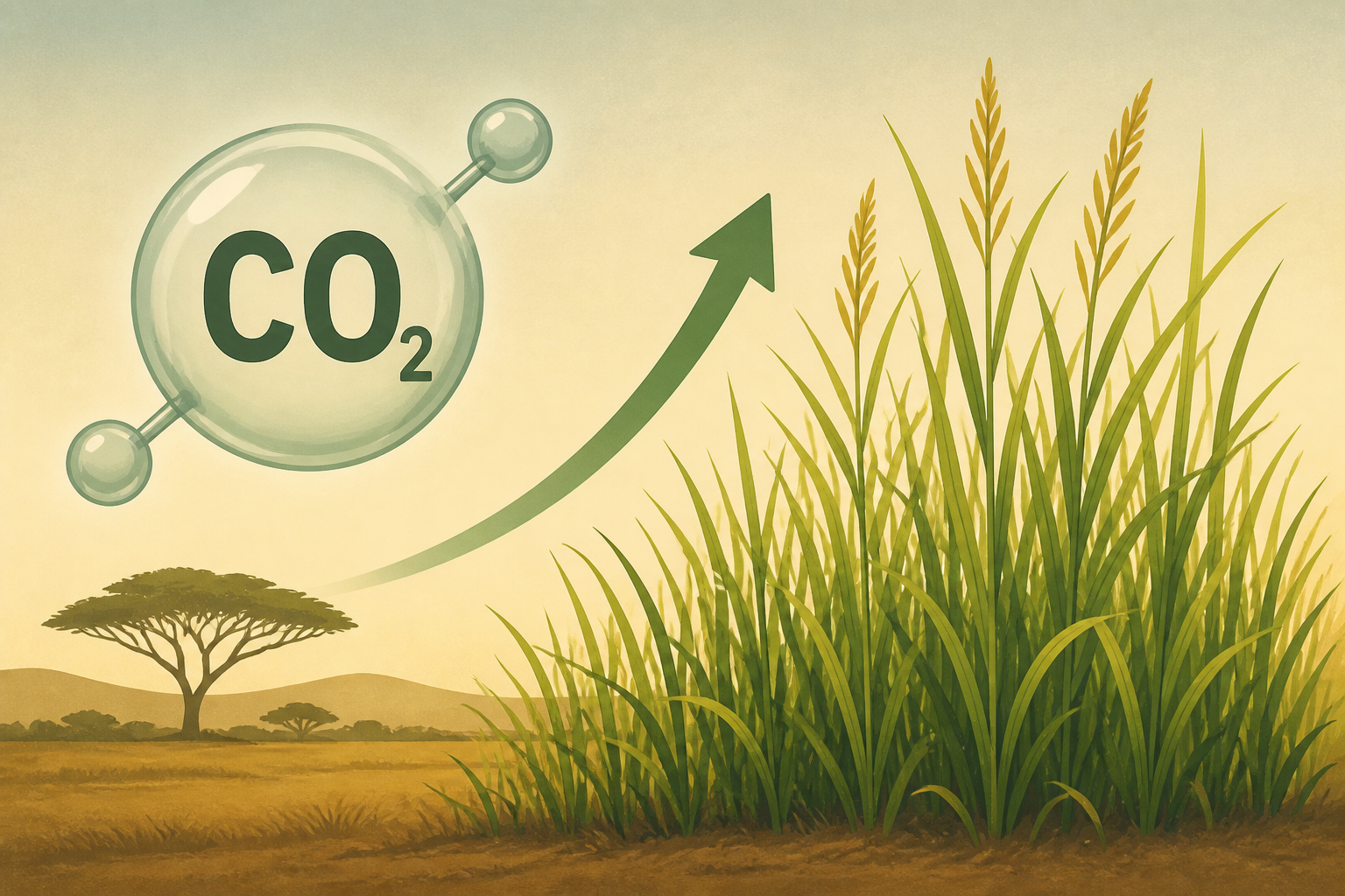 Rising carbon dioxide is supercharging grass growth in African savannas, study finds