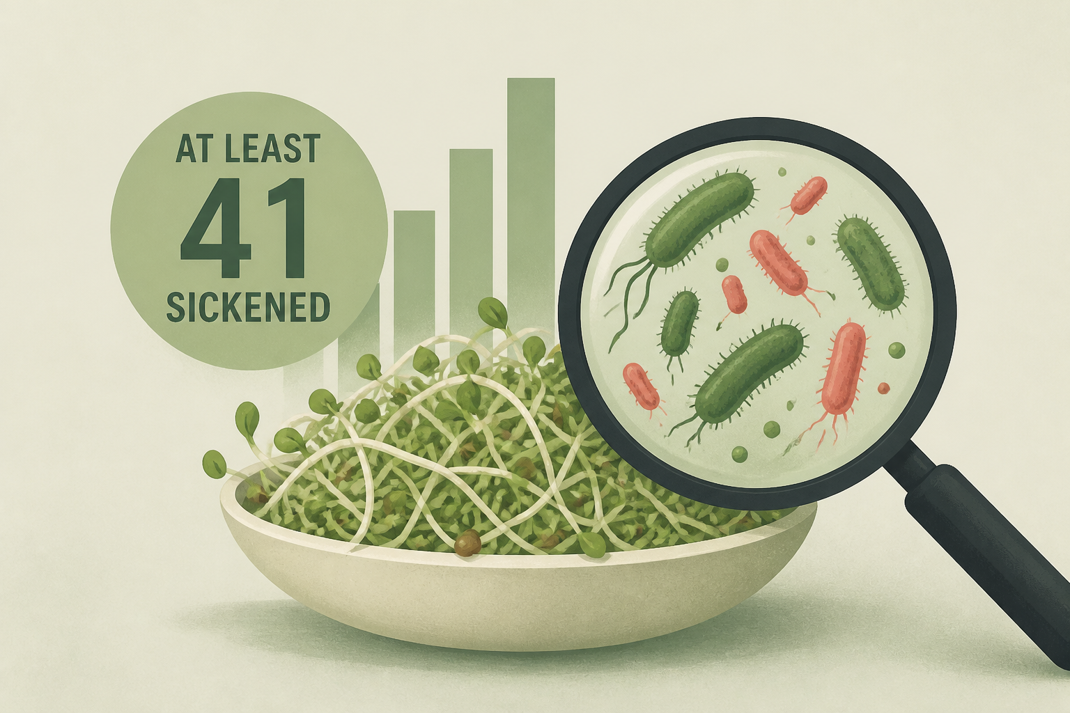At least 41 sickened in Salmonella, E. coli outbreak linked to sprouts