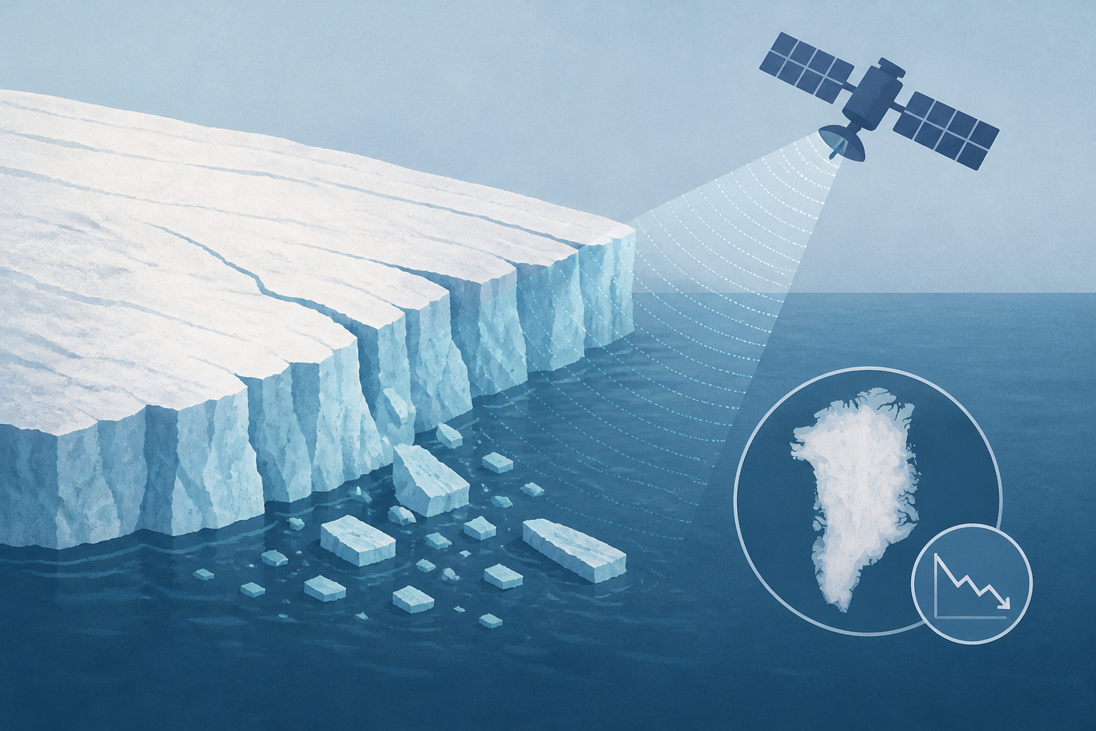 Sentinel-1 captures major ice loss from Greenland glacier