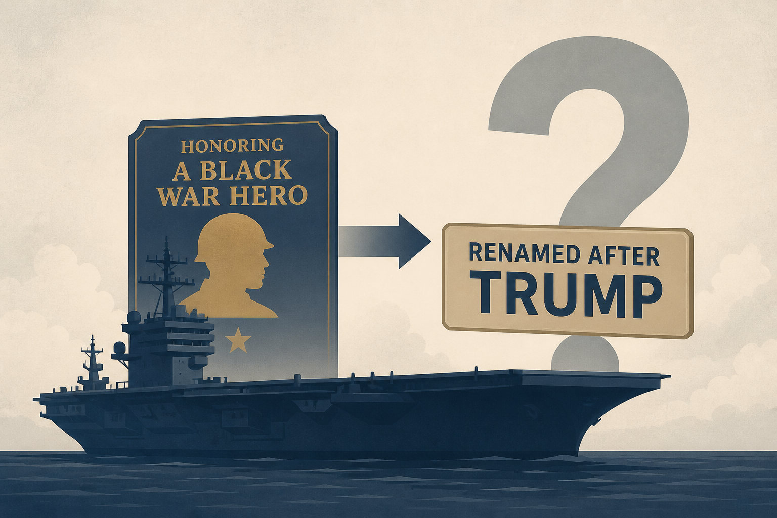 US navy carrier set to honor Black war hero may reportedly be renamed after Trump