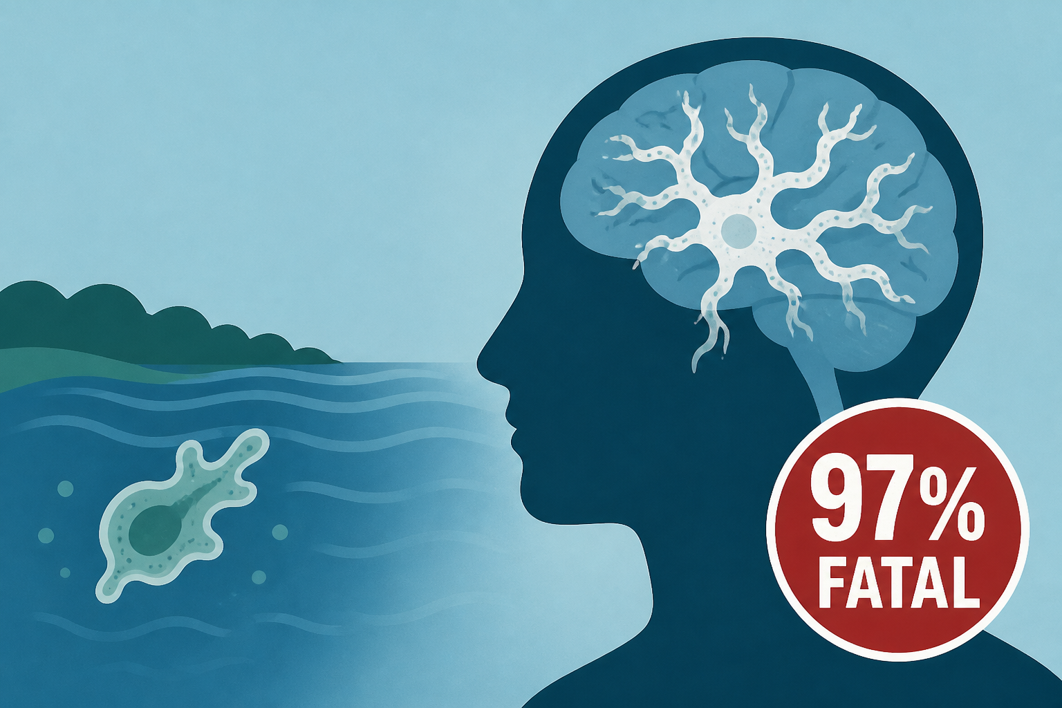 Louisiana Resident Hospitalized with 97% Fatal ‘Brain-Eating’ Infection After Swimming in Lake