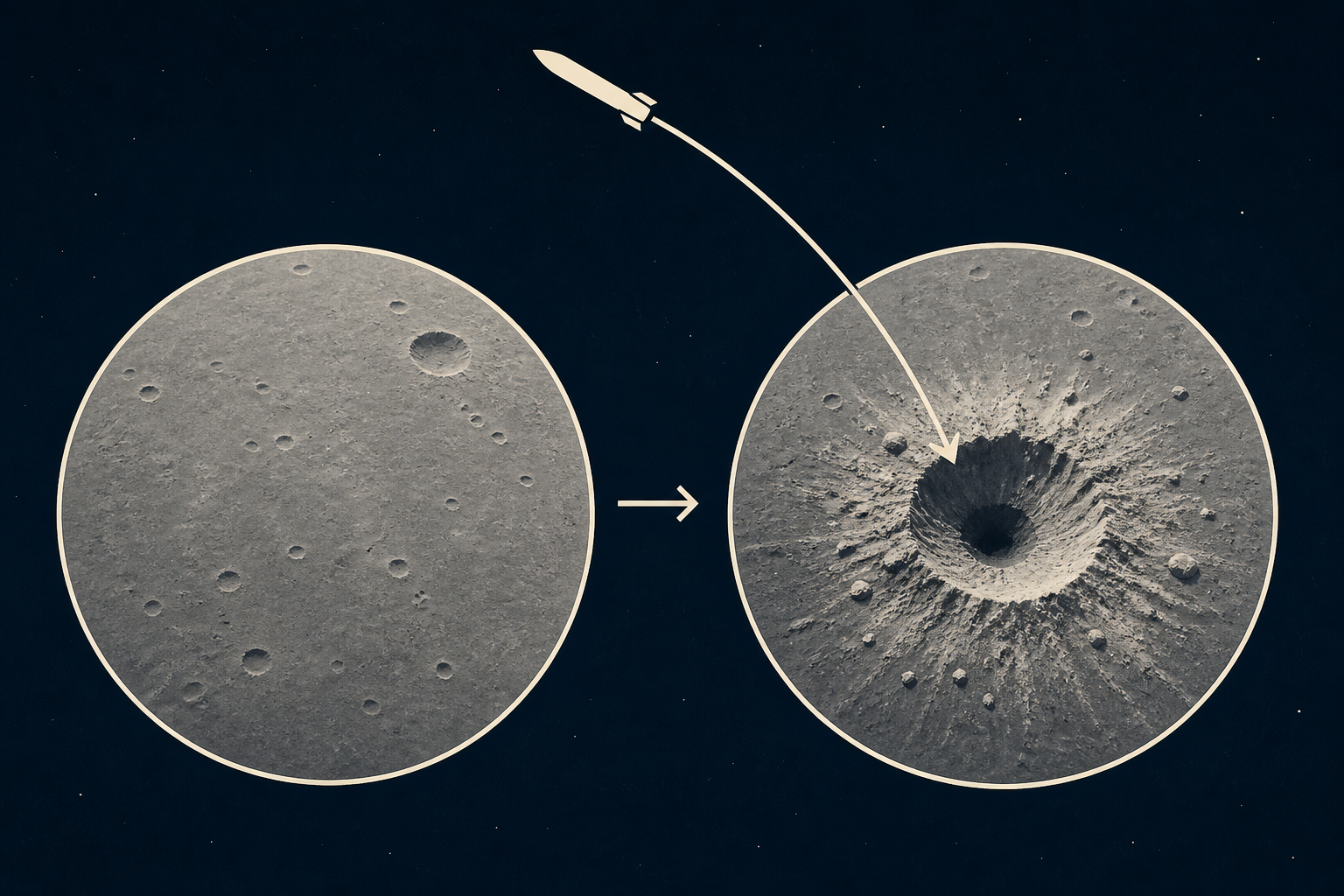 Before-And-After Images Show Crater Carved By SpaceX Rocket That Slammed Into The Moon