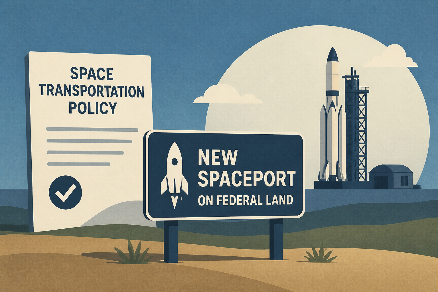 Trump's space transportation policy calls for new spaceport on federal land
