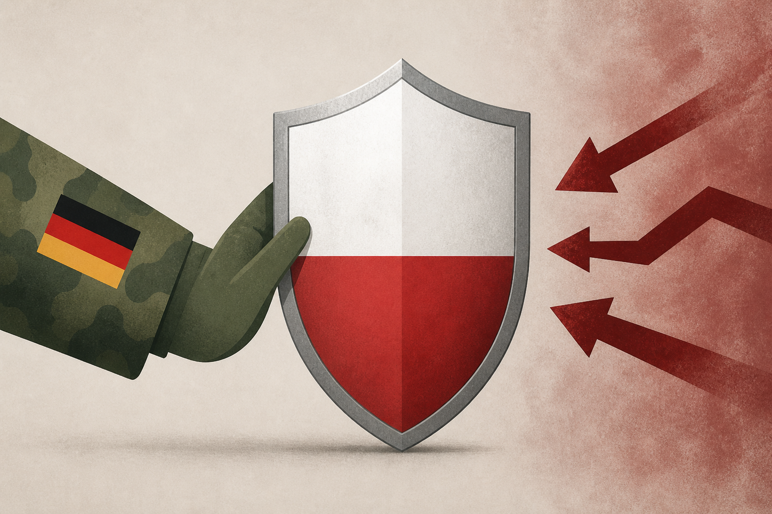 German army helps Poland protect itself against Russia
